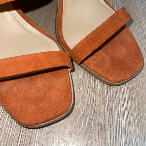 42 GOLD Women's 42 Gold Suede Linx Slide Rectangular Heel Orange 10M - Picture 4 of 15
